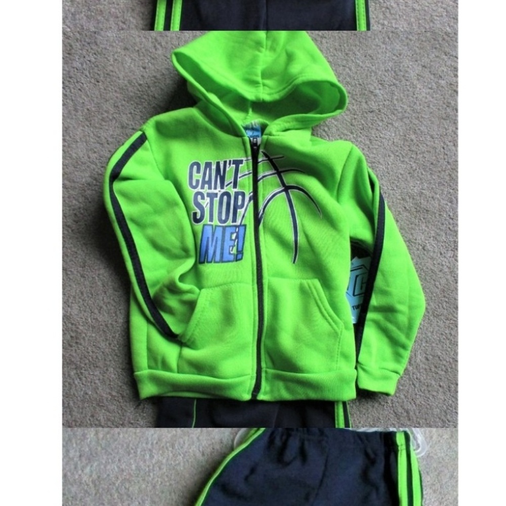 Guys BoysJogging Set Front Zip & Hood 4T 